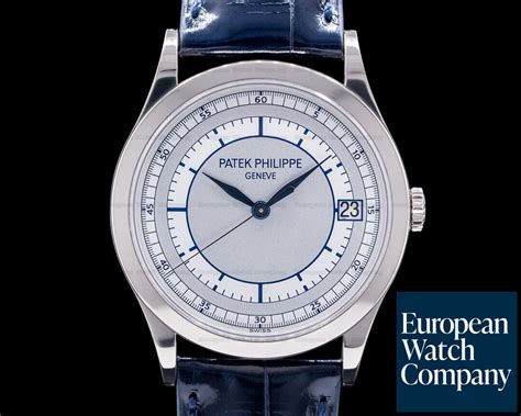 patek philippe calatrava 18kt white gold mens watch 5296g